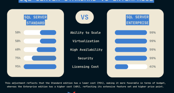SQL Server Standard vs Enterprise: Which Is Best For You?